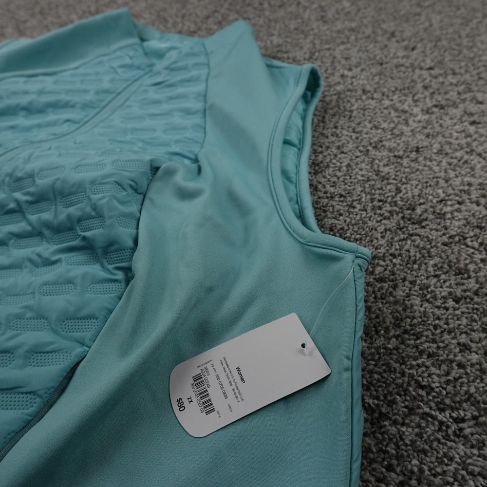 NEW Xersion Vest Womens 2X Blue Full Zip Quilted Packable Jacket Gilet Coat